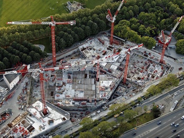 Le chantier de la Philharmonie été 2012