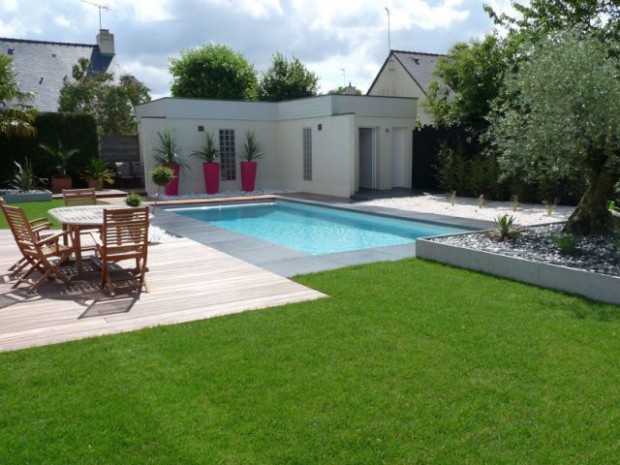 Photo ensemble piscine terrasse cardinal jardin