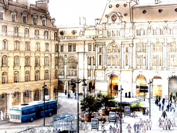 Les nouveaux parvis de saint-lazare 