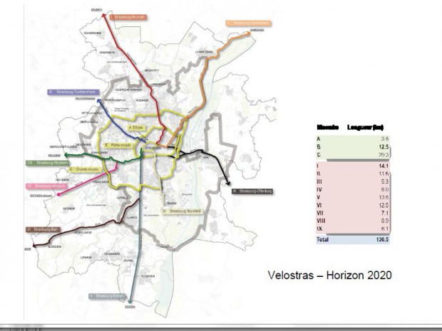 La carte vélo starsbourg 