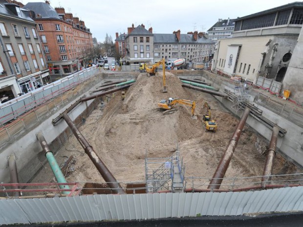 Le parking souterrain du cheval rouge à Orléans