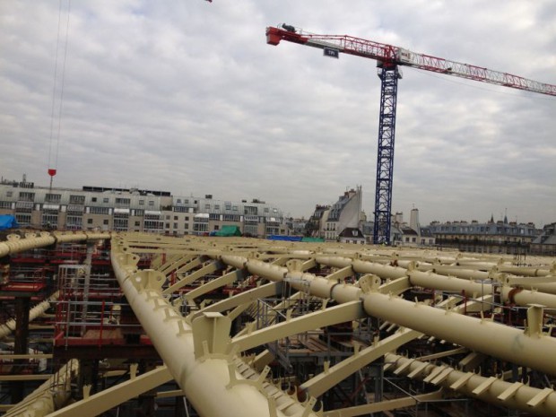 Canopée des Halles chantier en octobre 2013