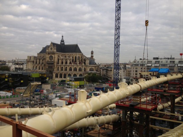 Canopée des Halles chantier en octobre 2013