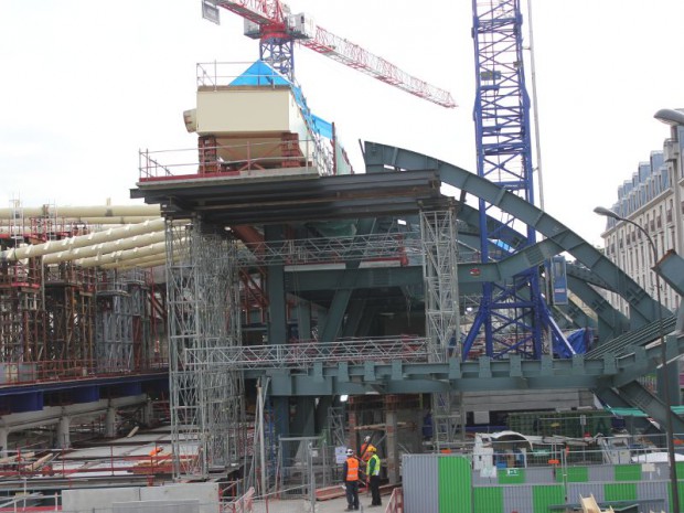 Canopée des Halles chantier en octobre 2013