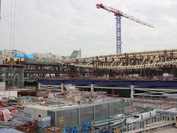 Canopée des Halles chantier en octobre 2013