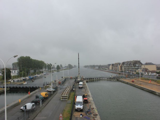 Remise en état des bajoyers de l'Ecluse Ouest de Ouistreham