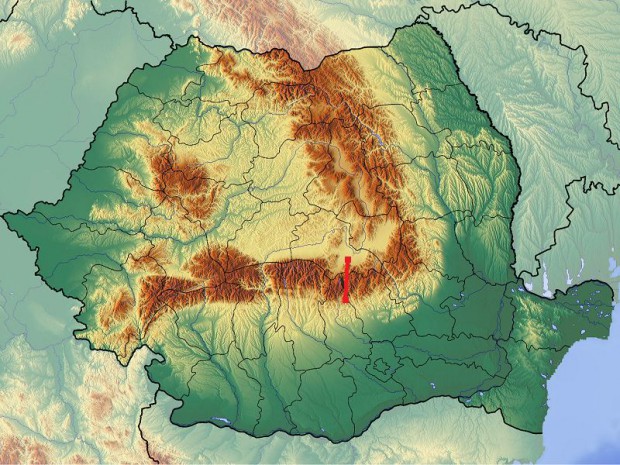 Carte topographique Roumanie