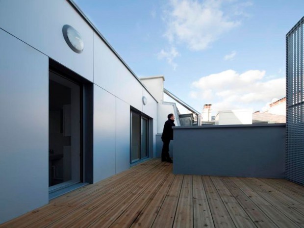 Construction de 6 appartements sociaux dans la rue des Poissonniers, 18ème à Paris 