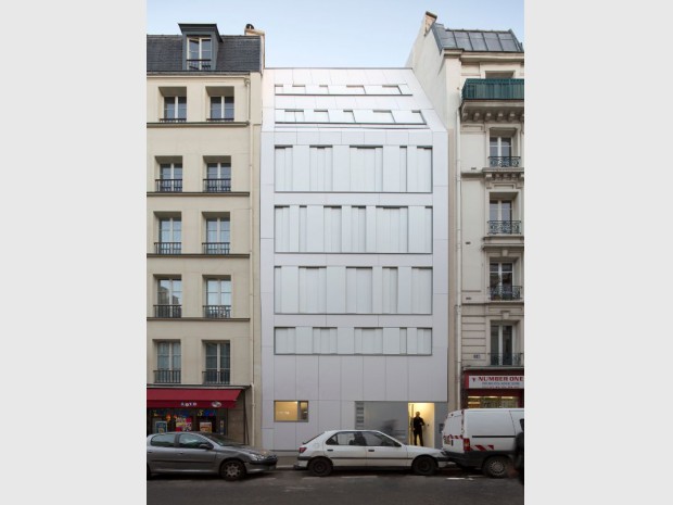 Construction de 6 appartements sociaux dans la rue des Poissonniers, 18ème à Paris