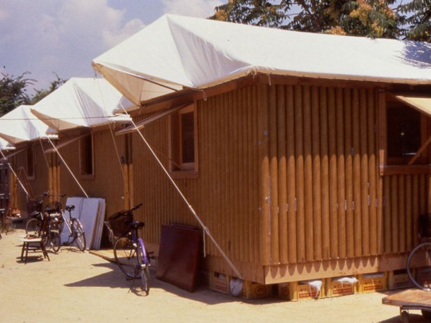 Paper Log House, 1995, Kobe, Japan