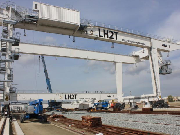 Construction du terminal multimodal sur le Port du Havre 