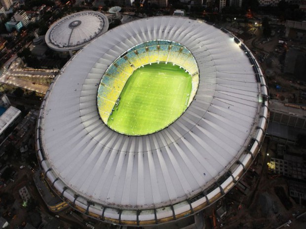 Le stade Maracaña rénové  à Rio de Janeiro (Brésil) 