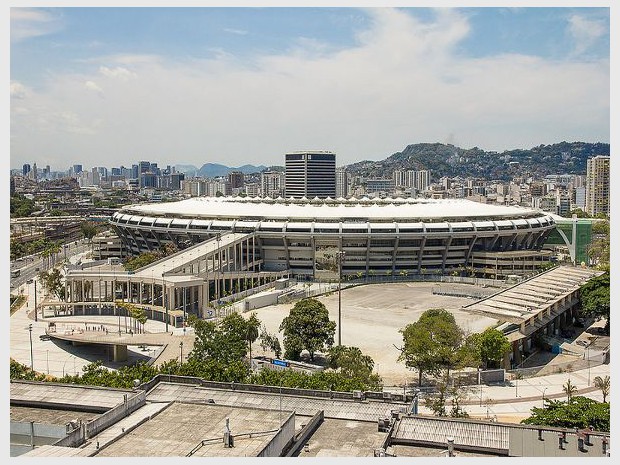 Le stade Maracaña rénové  à Rio de Janeiro (Brésil)