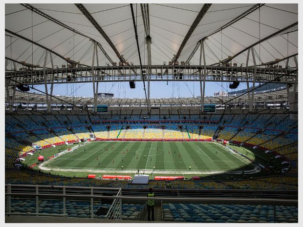 Le stade Maracaña rénové  à Rio de Janeiro (Brésil)