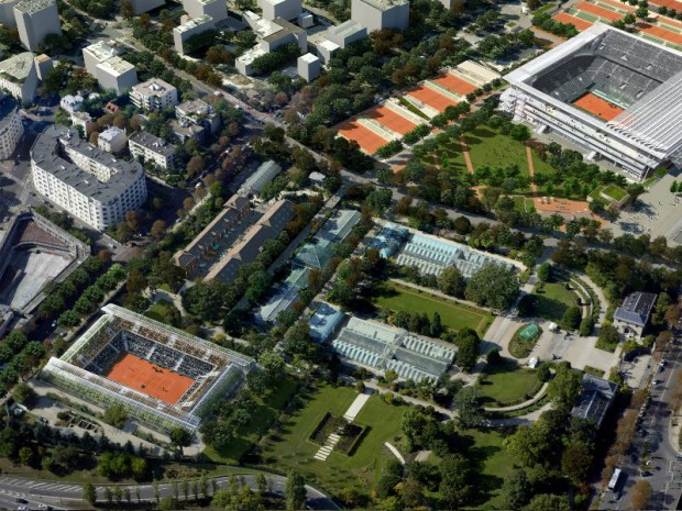 Modernisation et nouveaux visuels du Stade Roland-Garros à la Porte d'Auteuil