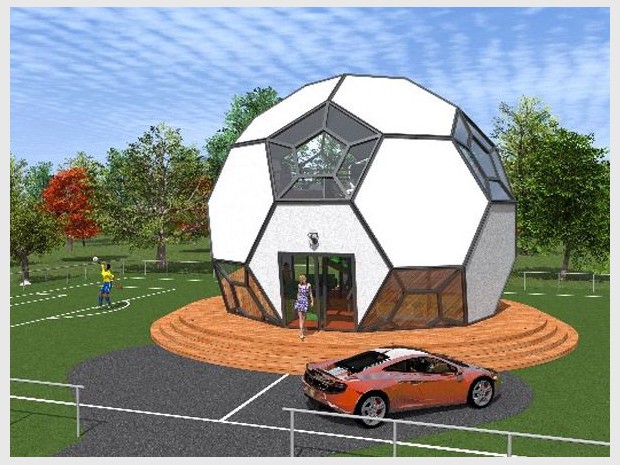 Maison en forme de ballon de football