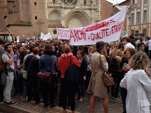 Manifestation à toulouse/Unsfa