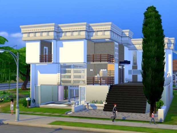 Maison conçue dans le jeu Les Sims 4