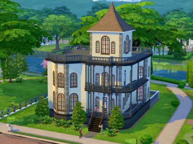 Maison conçue dans le jeu Les Sims 4