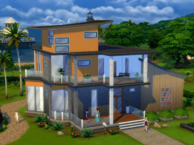 Maison conçue dans le jeu Les Sims 4