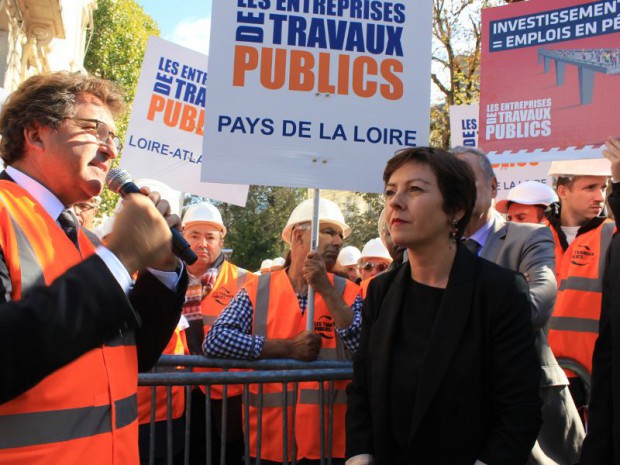 La manifestation de la FNTP à Paris 