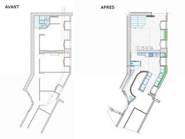 Rénovation d'un appartement sous pente Moutiez Haller