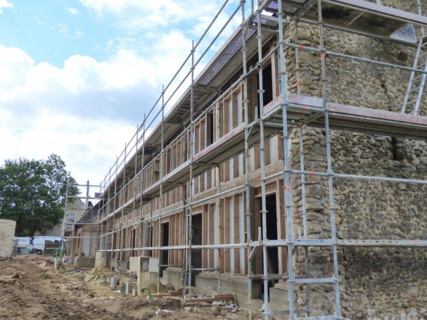 Loges en Josas - chantier béton de chanvre