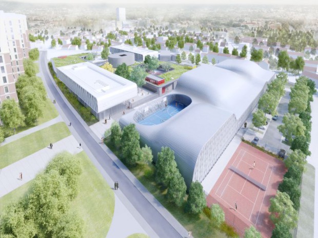 Réalisation du complexe sportif du campus Trivaux-Garenne de Clamart (Hauts-de-Seine)