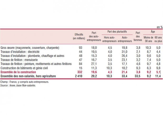 Source : Insee, base Non-salariés.