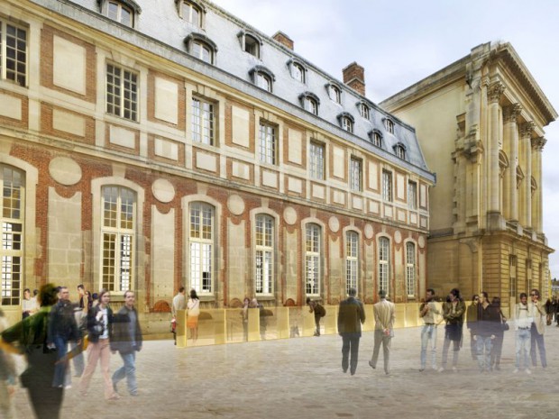 Chantier du Pavillon Dufour au château de Versailles