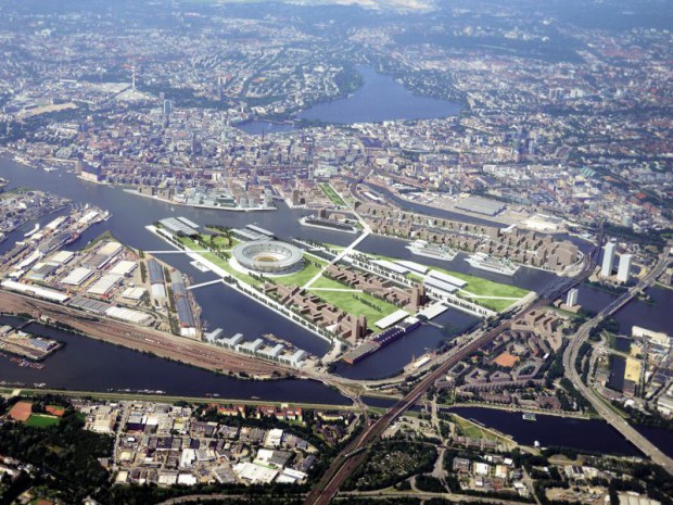 Le projet d'aménagement de l'''Überseequartier'' sur les rives de l'Elbe à Hambourg (Allemagne)