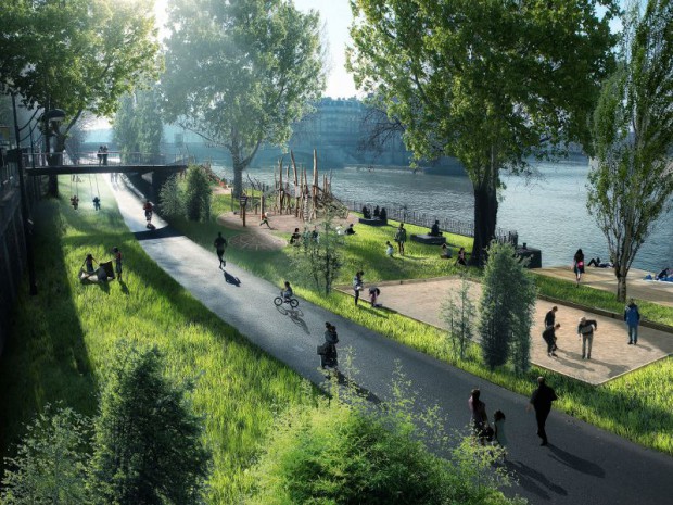 Projet berges rive droite Paris