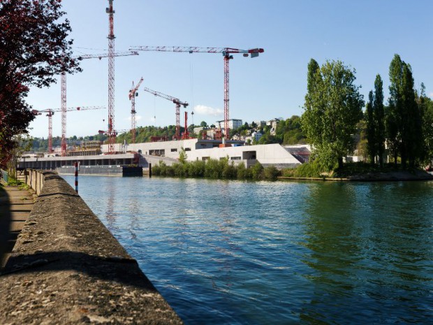 Chantier de la cité musicale sur l'Ile Seguin  Hauts-de-Seine 