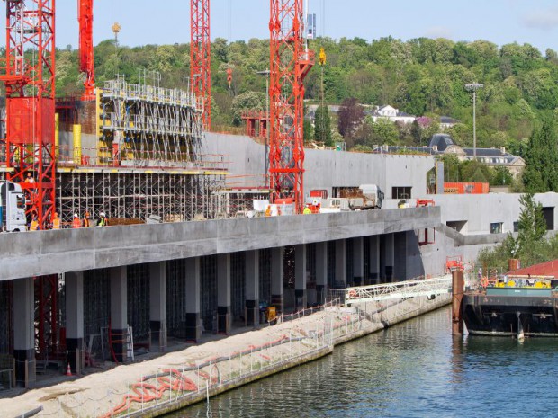 Chantier de la cité musicale sur l'Ile Seguin  Hauts-de-Seine