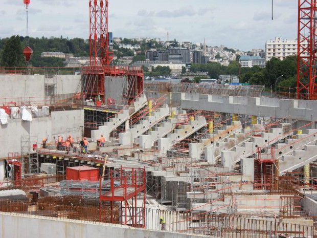 Chantier de la cité musicale sur l'Ile Seguin  Hauts-de-Seine