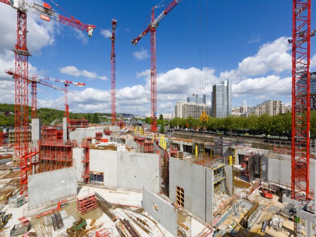 Chantier de la cité musicale sur l'Ile Seguin  Hauts-de-Seine