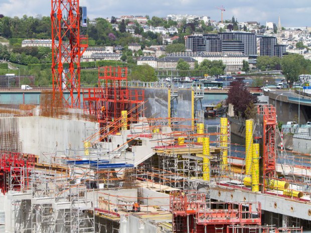 Chantier de la cité musicale sur l'Ile Seguin  Hauts-de-Seine