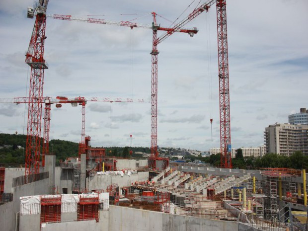 Chantier de la cité musicale sur l'Ile Seguin  Hauts-de-Seine