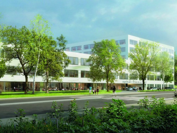 Hôpital suisse construit par Bouygues Construction