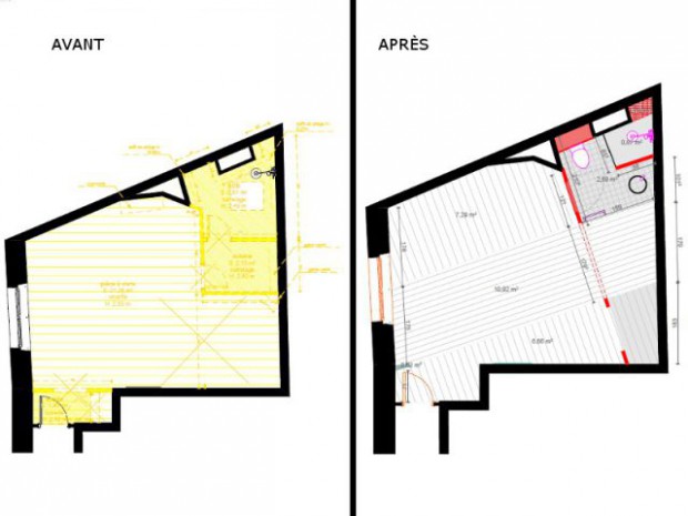 Un studio organisé autour d'un cube