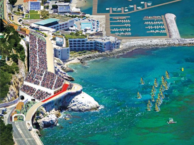 La Marina du Roucas Blanc rénovée site d'accueil des épreuves de voile olympique pour la candidature des JO d'été 2024