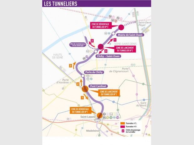 Le parcours du prolongement de la ligne 14