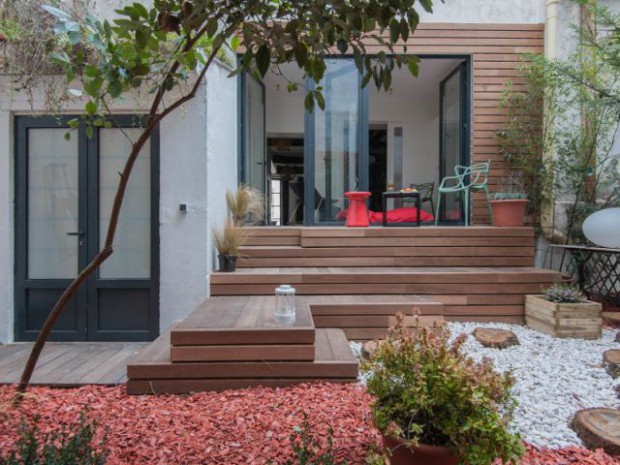 Appartement parisien atypique avec jardin