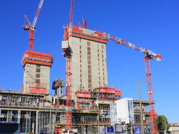 Chantier Bouygues u TGI de Paris fin septembre 2015 