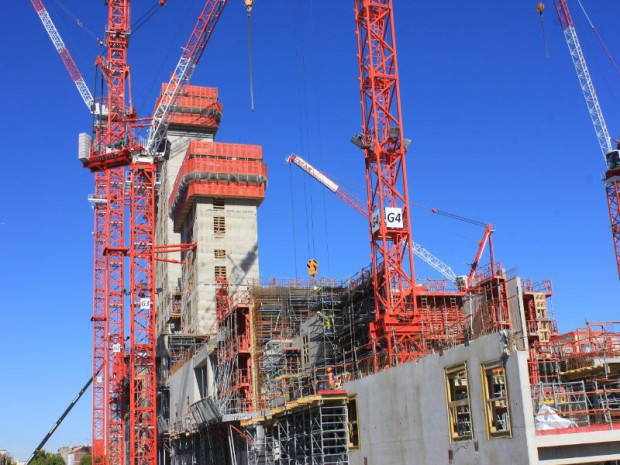 Chantier Bouygues au TGI de Paris fin septembre 2015