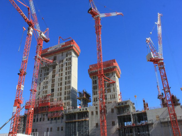 Chantier Bouygues au TGI de Paris fin septembre 2015