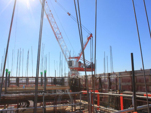 Chantier Bouygues au TGI de Paris fin septembre 2015