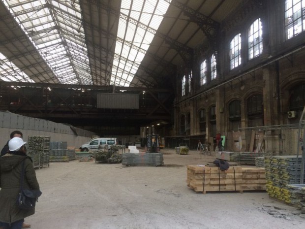 Chantier de rénovation de la gare d'Austerlitz en septembre 2015