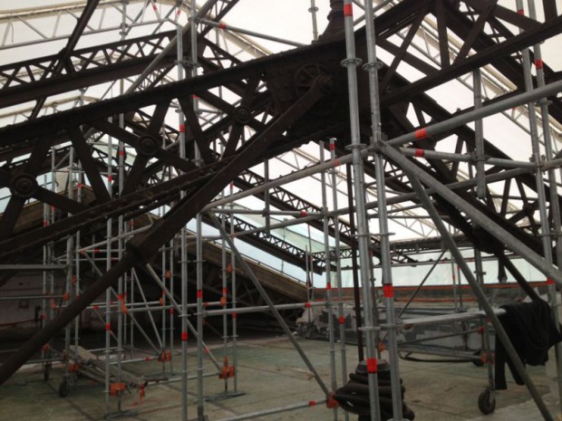 Chantier de rénovation de la gare d'Austerlitz en septembre 2015