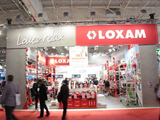 Le stand Loxam au salon Batimat 2015.